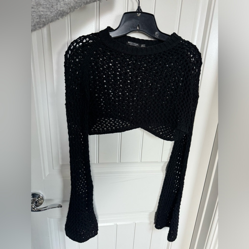 cropped knit sweater